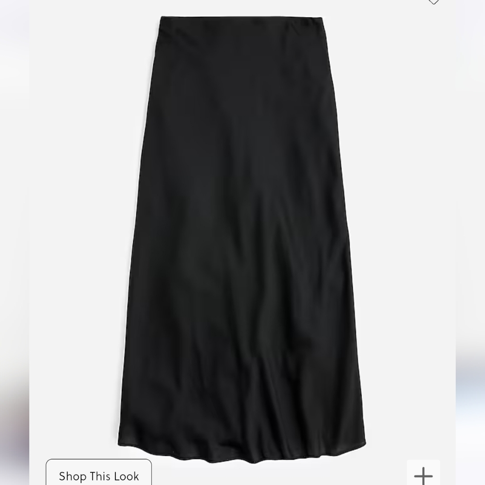 [J.Crew] Gwyneth Black Slip Skirt